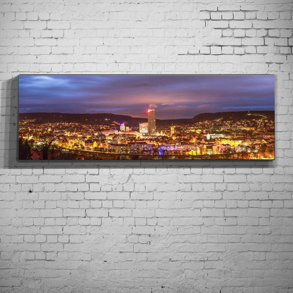 Jena bei Nacht vom Hausberg