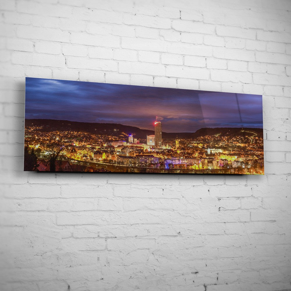 Jena bei Nacht vom Hausberg