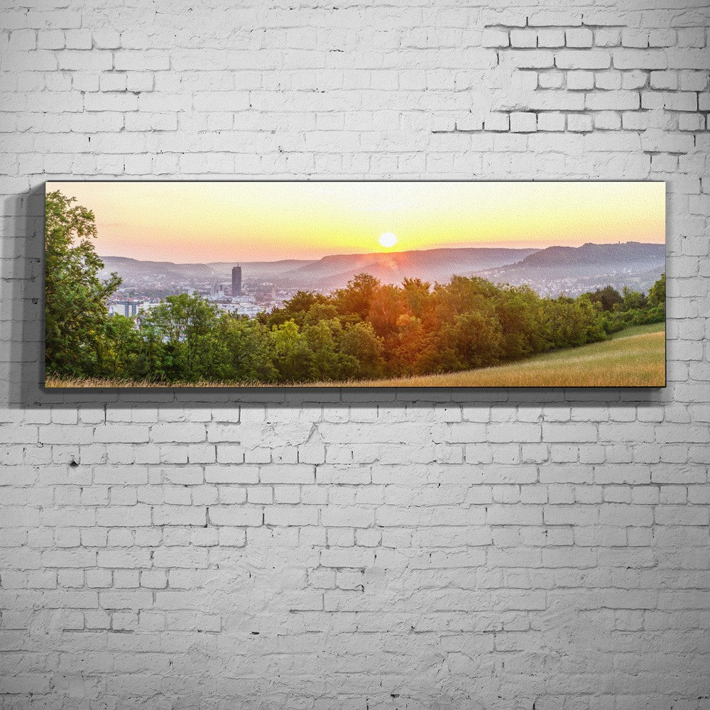 Ammerbacher Platte Panorama Bild zum Sonnenaufgang
