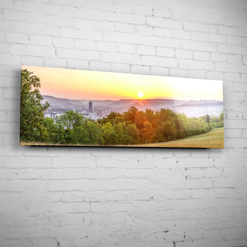 Ammerbacher Platte Panorama Bild zum Sonnenaufgang