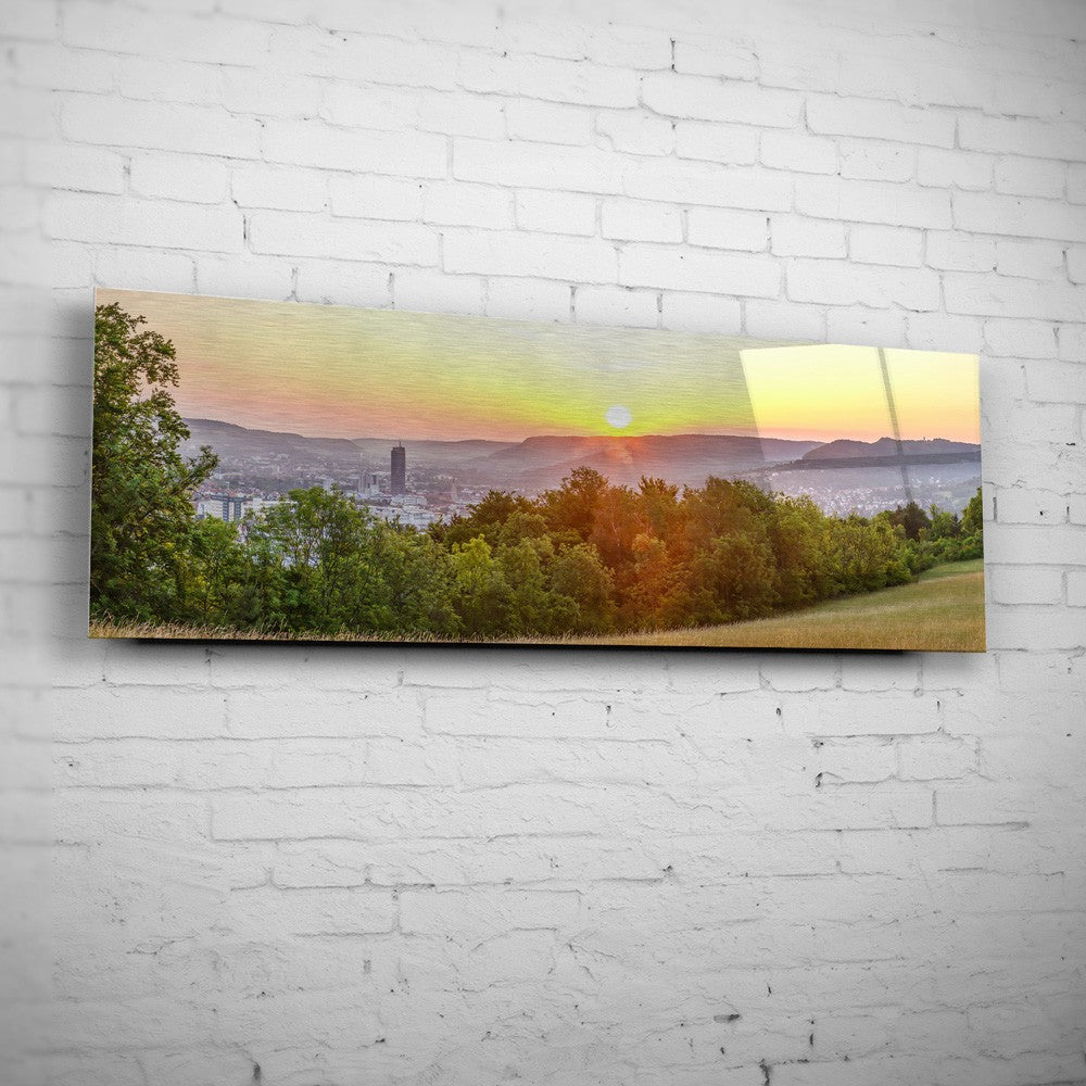 Ammerbacher Platte Panorama Bild zum Sonnenaufgang