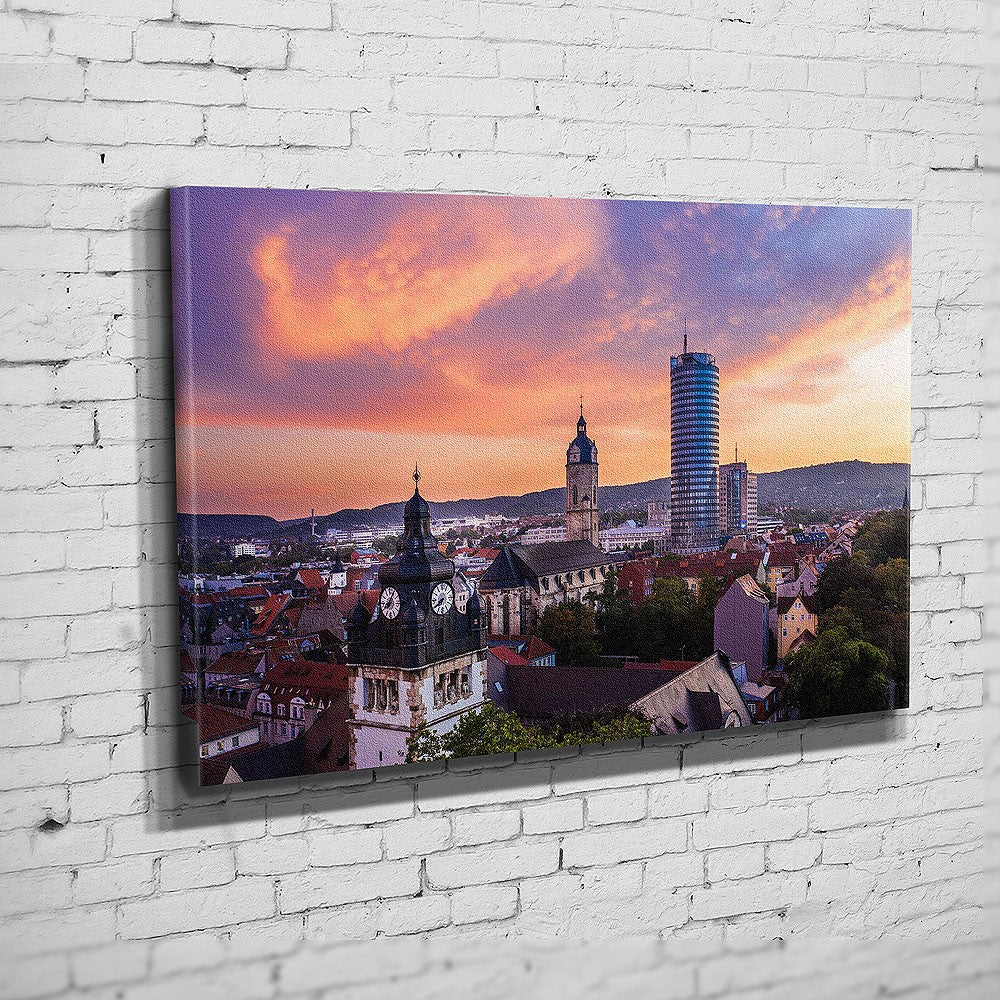 Das Unihauptgebäude mit der Jenaer Skyline (BNR 319)
