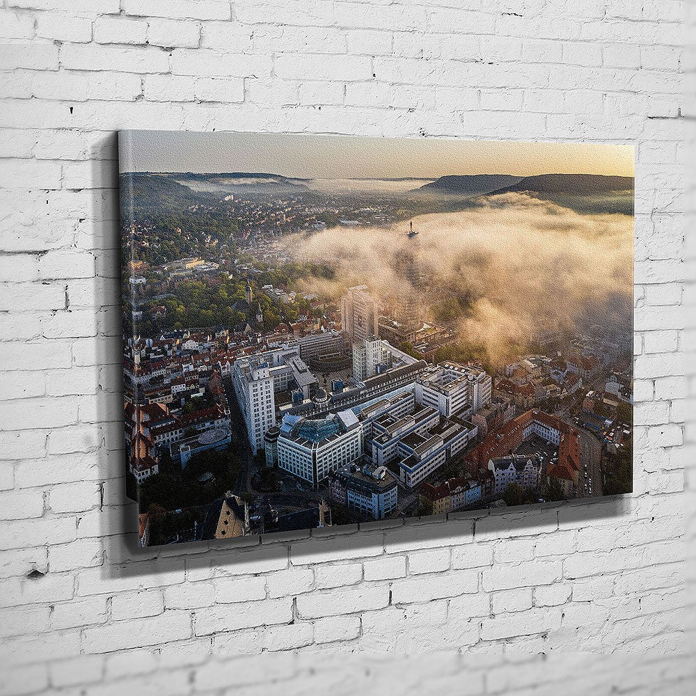Jena liegt noch unter einer feinen Nebeldecke (BNR 320)
