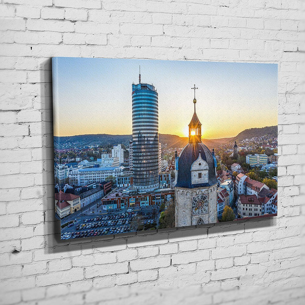 Die Stadtkirche mit Jentower zum Sonnenuntergang (BNR 326)