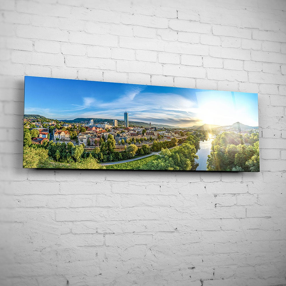 Die Saale am Strand 22 mit der Skyline (BNR 607)