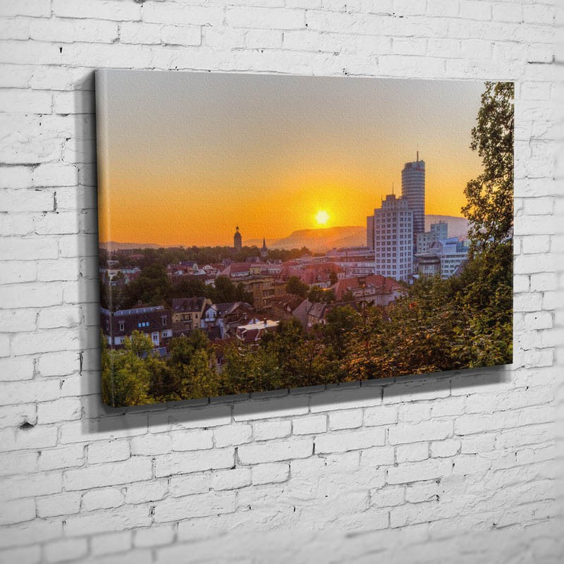Skyline von Jena zum Sonnenaufgang (BNR 72)-Jena