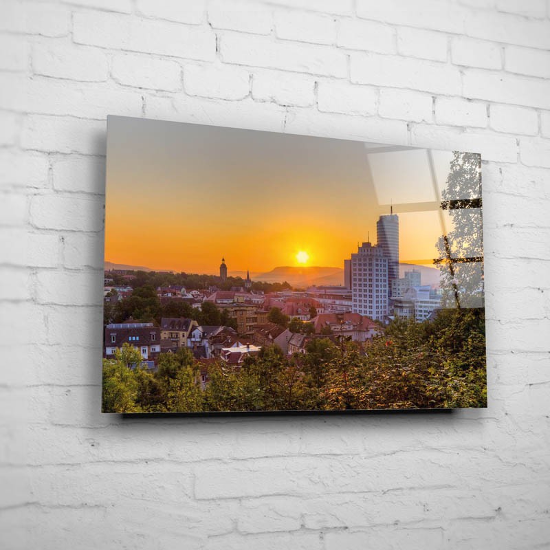 Skyline von Jena zum Sonnenaufgang (BNR 72)-Jena