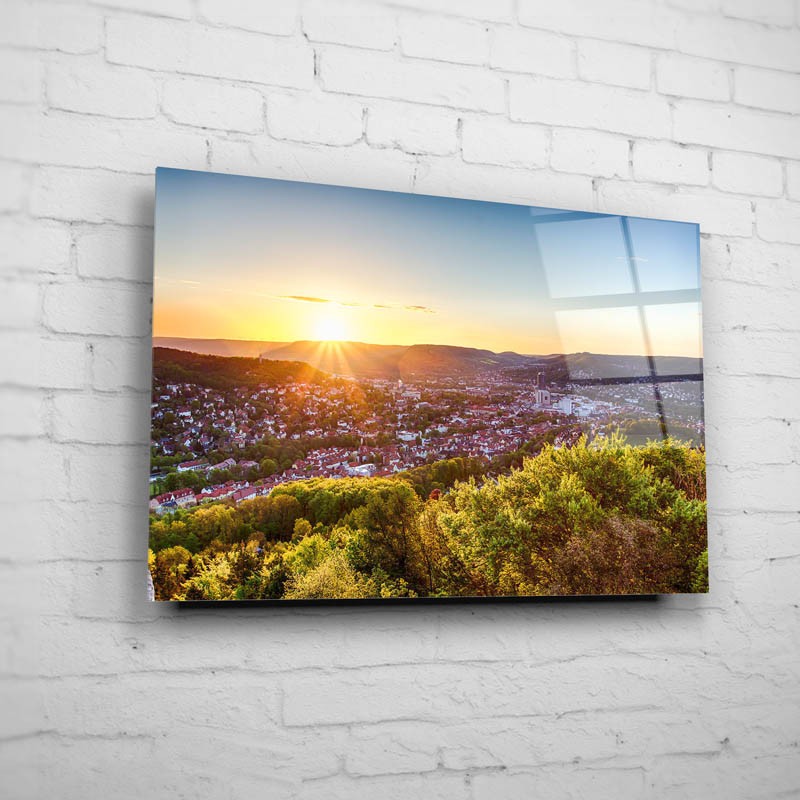 Sonnenaufgang vom Bismarckturm Jena (BNR 169)-Jena