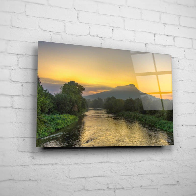 Der Jenzig zum Sonnenaufgang im Nebelkleid (BNR 77)-Jena
