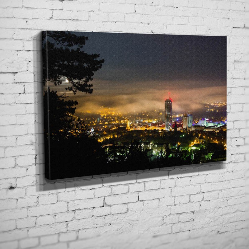 Die Skyline von Jena im Nebel (BNR 108)-Jena