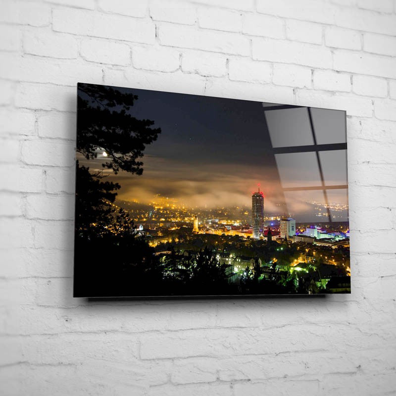 Die Skyline von Jena im Nebel (BNR 108)-Jena