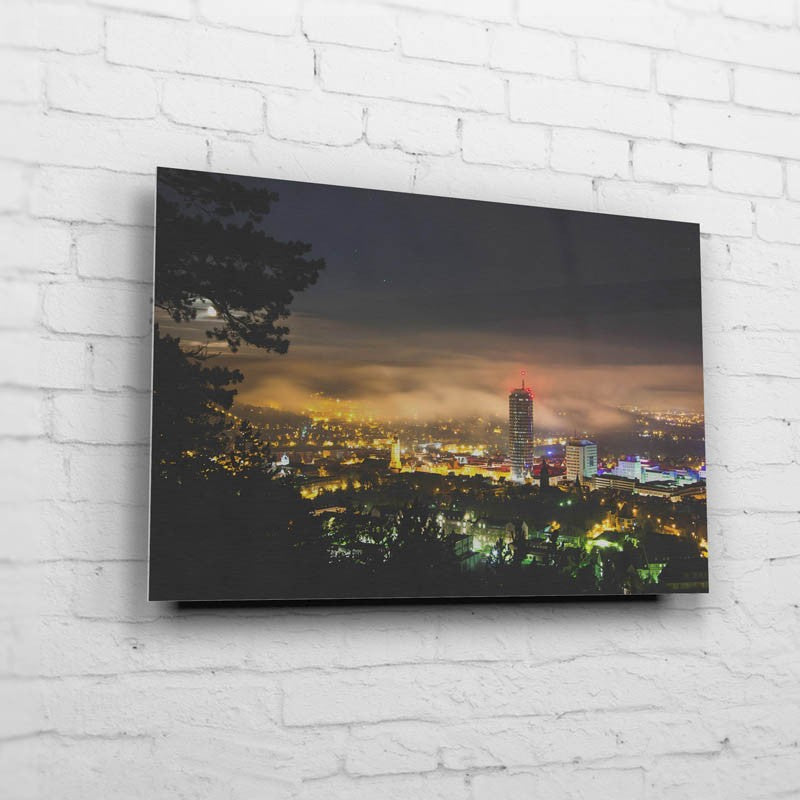 Die Skyline von Jena im Nebel (BNR 108)-Jena