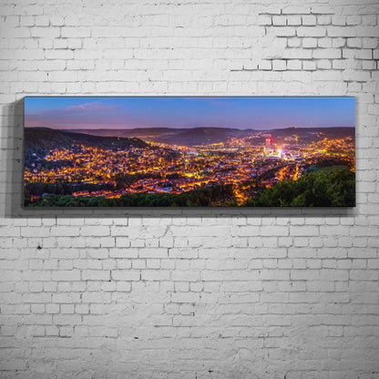 Bismarckturm Panorama bei Nacht