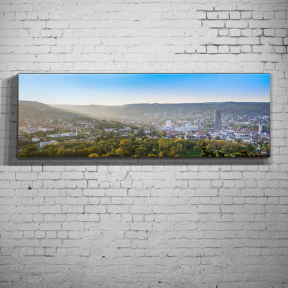 Blick von der Horizontale auf Jena