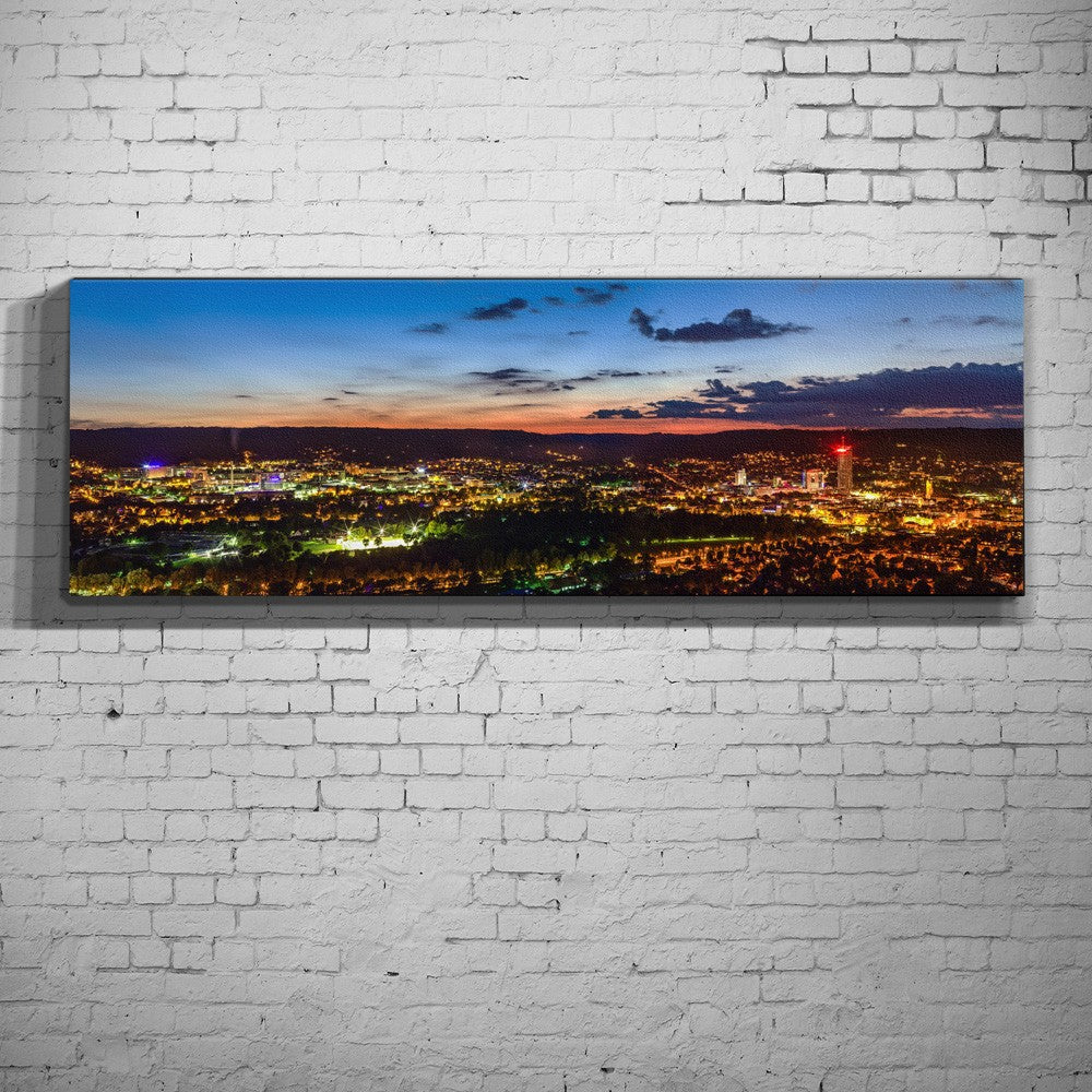 Jena Panorama Horizontale bei Nacht