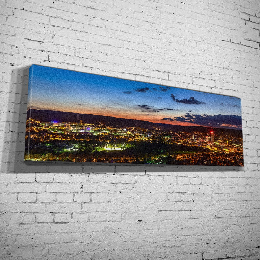 Jena Panorama Horizontale bei Nacht