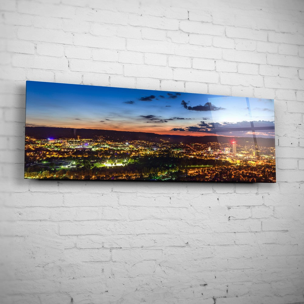 Jena Panorama Horizontale bei Nacht