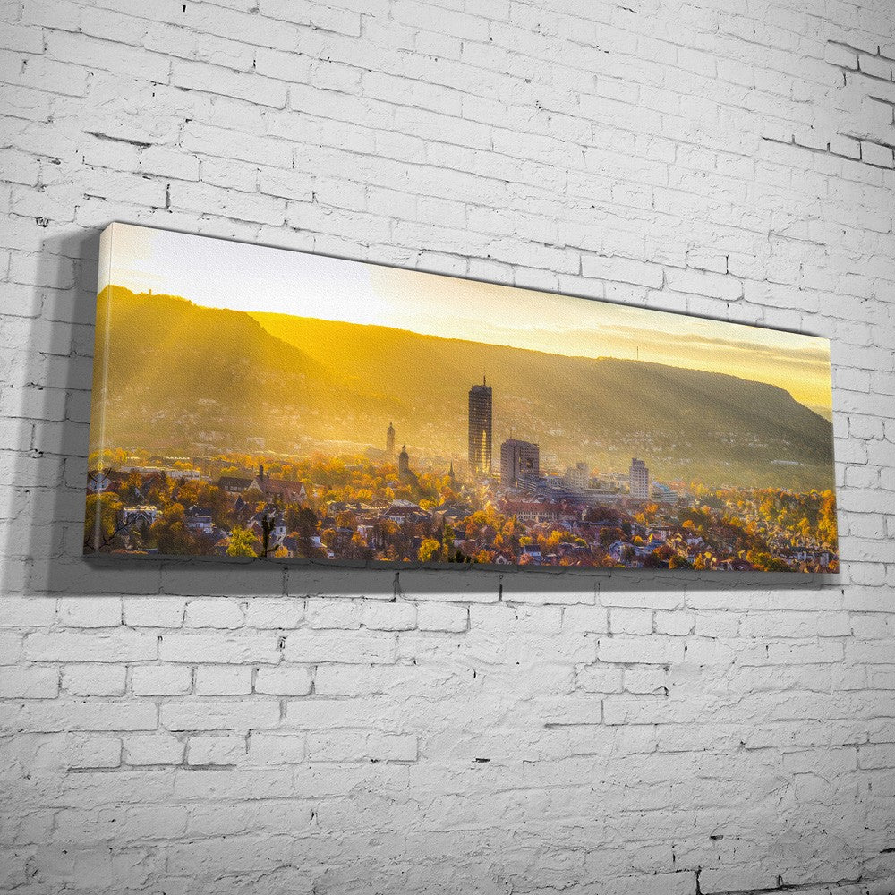 Panorama Bild - Blick von den Sonnenbergen auf Jena
