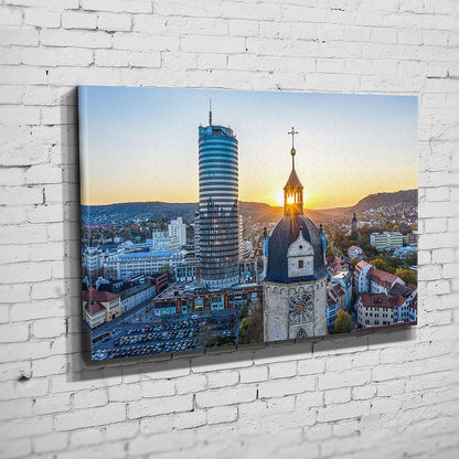 Die Stadtkirche mit Jentower zum Sonnenuntergang (BNR 326)