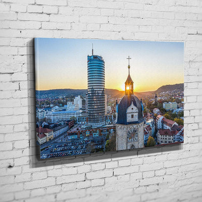 Die Stadtkirche mit Jentower zum Sonnenuntergang (BNR 326)