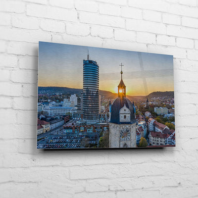 Die Stadtkirche mit Jentower zum Sonnenuntergang (BNR 326)