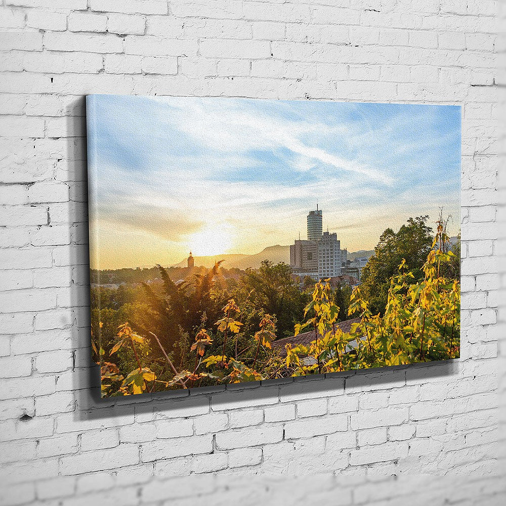 Sonnenaufgang mit der Jenaer Skyline (BNR 327)