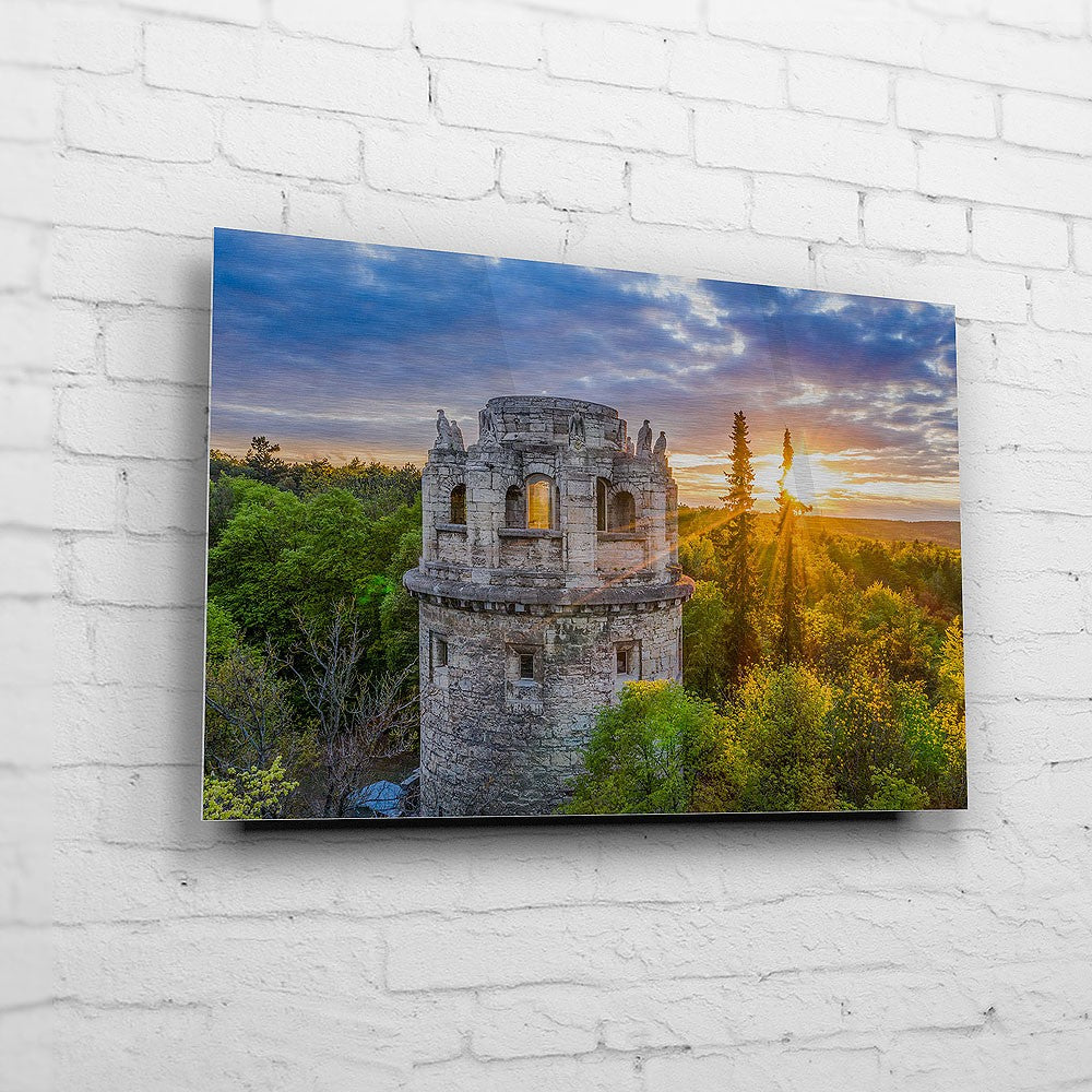 Der Bismarckturm beim Sonnenuntergang (BNR 330)