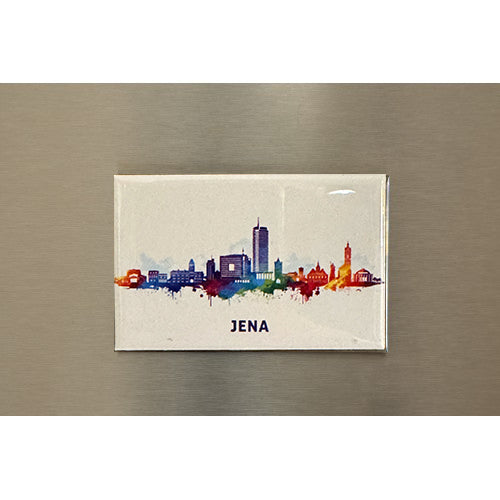 Kühlschrankmagnet  Skyline Jena bunt