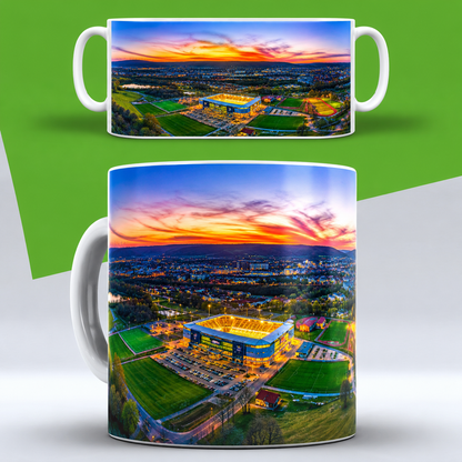 FCC Tasse | Jenaer Stadion zum Sonnenuntergang