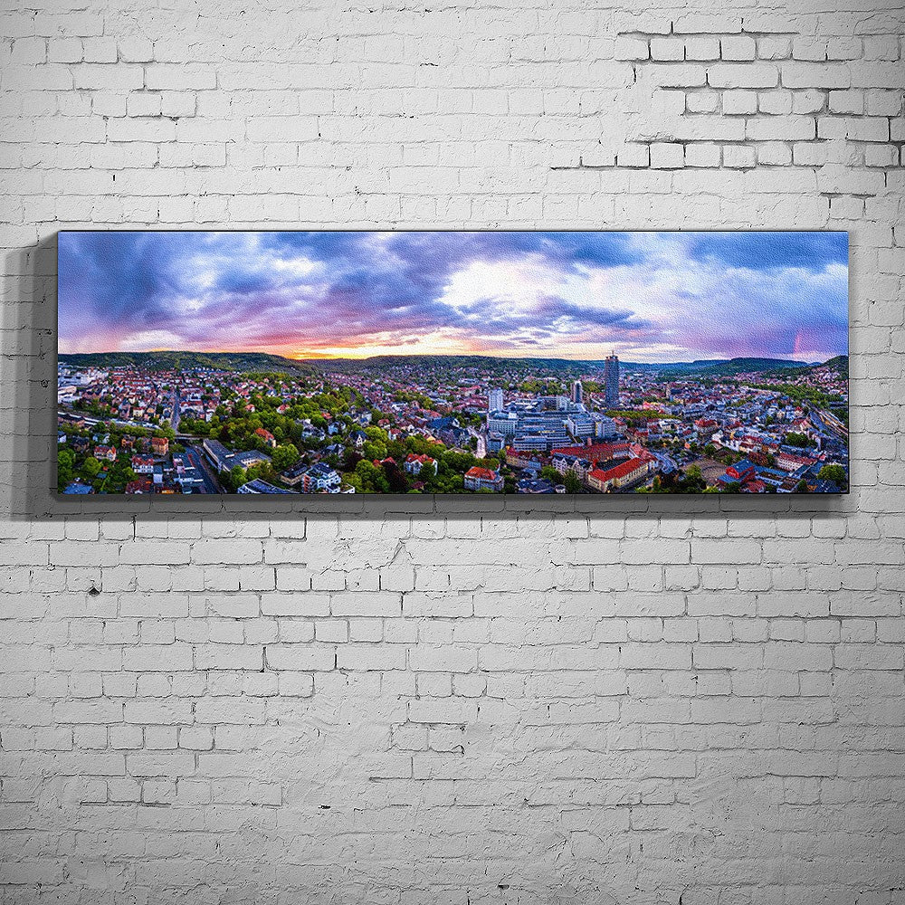 Jena Skyline mit Jentower nach einem Sommergewitter