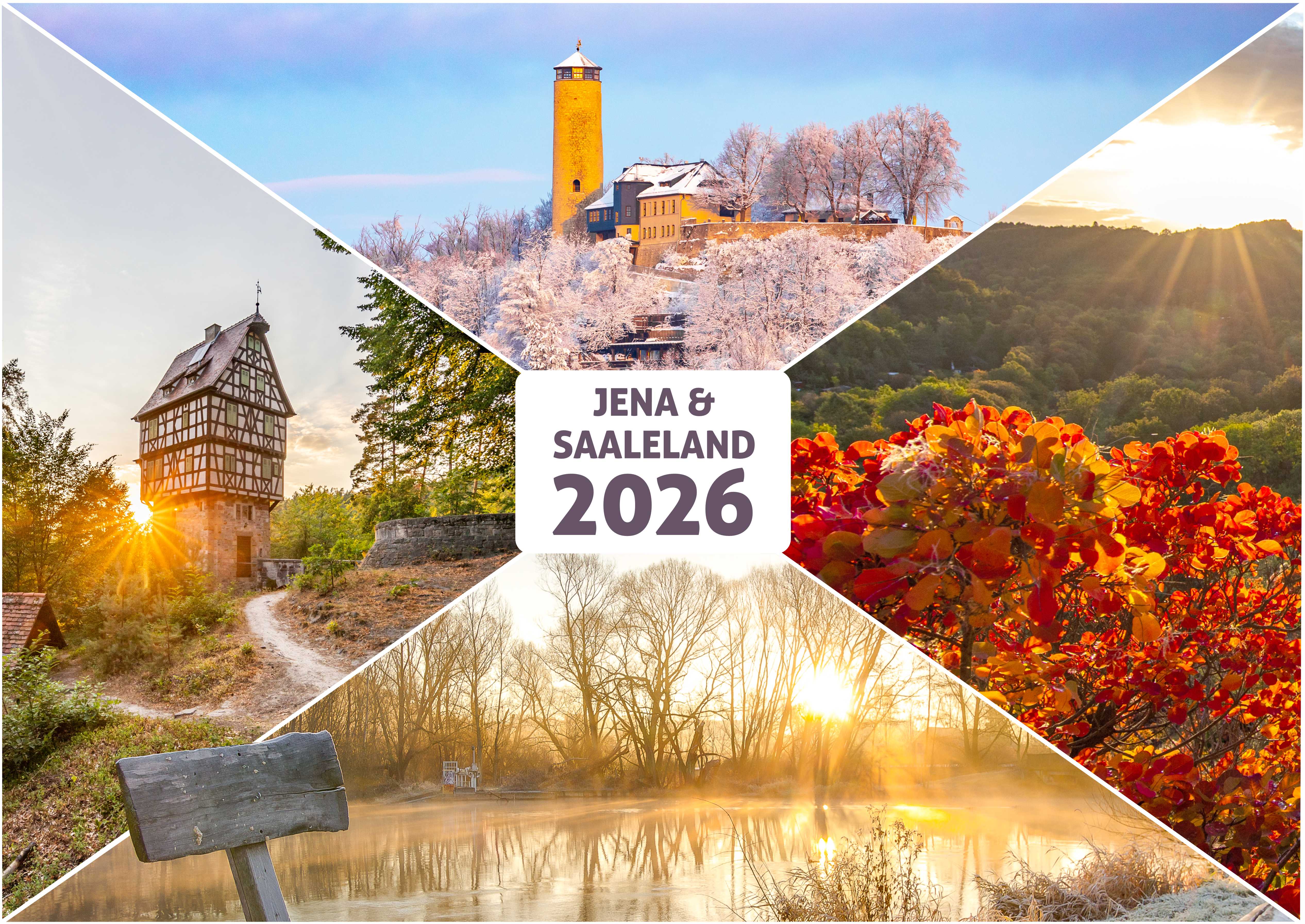 Saaleland Jena Wand-Kalender 2026 | A3